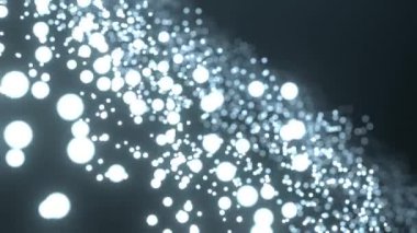 Abstract technology dynamic background. Many dots in motion. Modern backdrop.