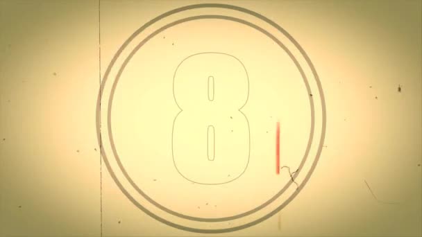 Vintage Cinema Countdown Old Films Intro — Vídeos de Stock