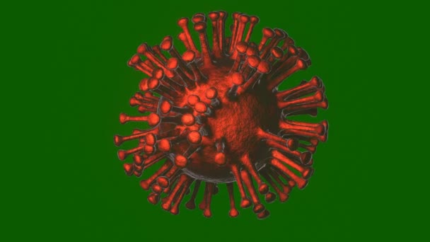 Virus Cell Video Covid Body Collapse Chromakey Background Microbe — Stok video