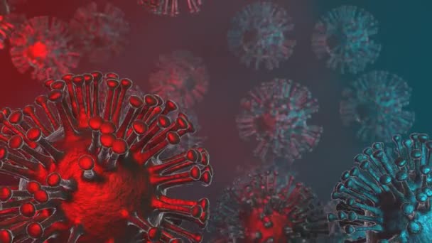 Abstract Virus Cells Antibodies Coronavirus Cells Video Covid Bodies Collapse — 图库视频影像