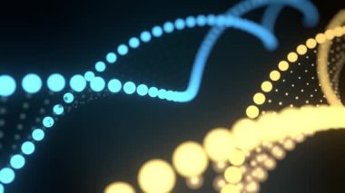 DNA zinciri video görüntüleri. Genetik. Tıbbi ve teknoloji konsepti.