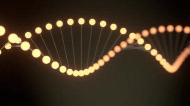 DNA zinciri video görüntüleri. Genetik. Tıbbi ve teknoloji konsepti.