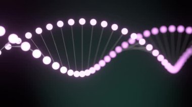 DNA zinciri video görüntüleri. Genetik. Tıbbi ve teknoloji konsepti.