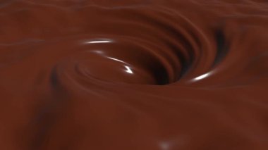 Beautiful melted chocolate animation. 4k video footage suitable for chocolate bar promotion or hot chocolate drink.