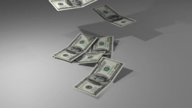 100 US dollar money composition. Financial background. Many banknotes and wads of money. Business or economy concept. Cash.