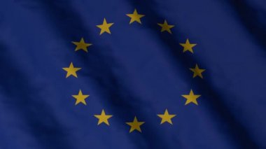 European union flag waving in the wind. Europe.
