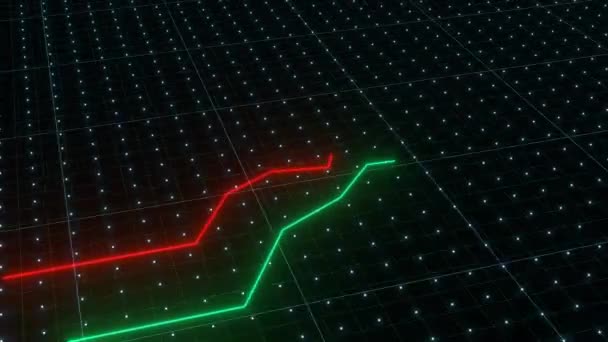 Stock Market Animated Graphic Stock Price Chart Financial Business Concept — Video
