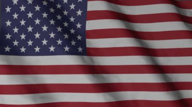 Amerika Birleşik Devletleri bayrağı rüzgarda dalgalanıyor. ABD ulusal bayrak video görüntüleri.