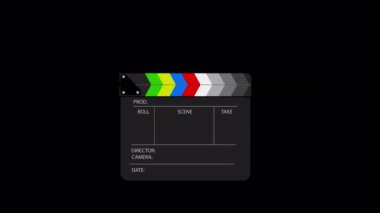 Clapperboard isolated on transparent background. Filming a movie. Alpha channel.