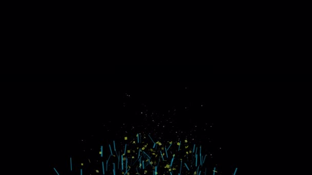 Confetti Transparent Background Festive Effect — стоковое видео