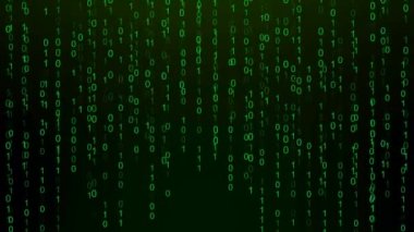 Binary code. Zeros and ones on screen. Programming concept. Coding.