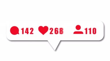 Social media likes, comments and followers on transparent background. Popularity. Alpha channel.