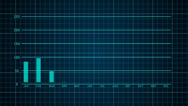 Анимационная Графика Фондового Рынка Таблица Цен Акций Финансовая Деловая Концепция — стоковое видео