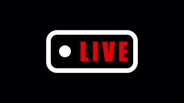 Live Stream Animated Icon Transparent Background Live Broadcast Alpha Channel — 비디오