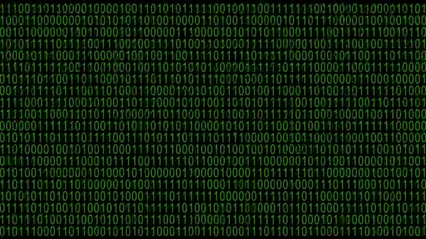 Binary Code Zeros Ones Screen Programming Concept Coding — Stock video