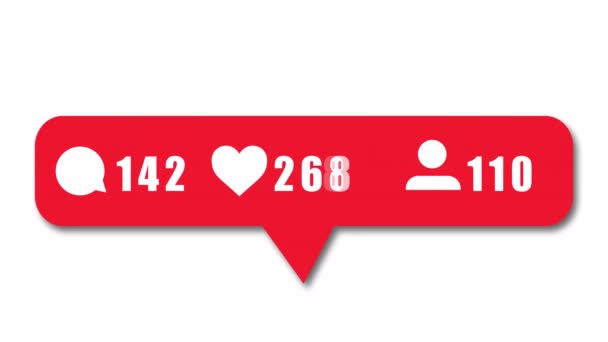 Social Media Likes Comments Followers Transparent Background Popularity Alpha Channel — Stock videók