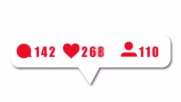 Social Media Likes Comments Followers Transparent Background Popularity Alpha Channel — Stock videók