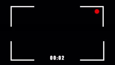 Viewfinder. Şeffaf arkaplanda ekranı kaydet. Video çekim parametreleri, kalite göstergeleri. Video kamera kayıt ayarları. 4K çözünürlüğü. Alfa kanalı.