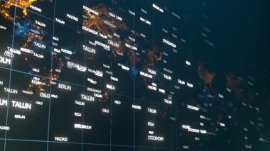 World economy and business. International trade concept. World financial capitals. Europe.