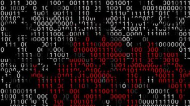 Binary code. Zeros and ones on screen. Programming concept. Coding.