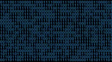 Binary code. Zeros and ones on screen. Programming concept. Coding.