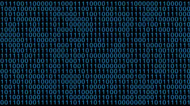 Binary Code Zeros Ones Screen Programming Concept Coding — Vídeo de Stock