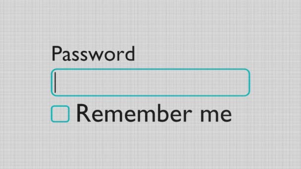 Entering Password Computer Parole Internet Security Concept — Video Stock