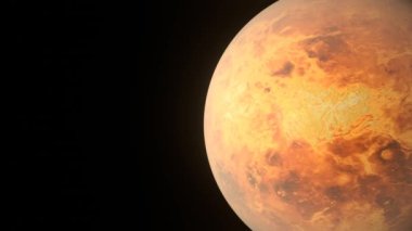 Spinning planet Venus. Beautiful space 4k video footage.