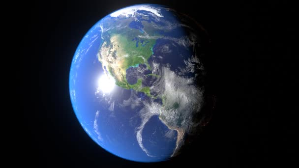 Forgó Bolygó Föld Videó Űrfelvételek — Stock videók