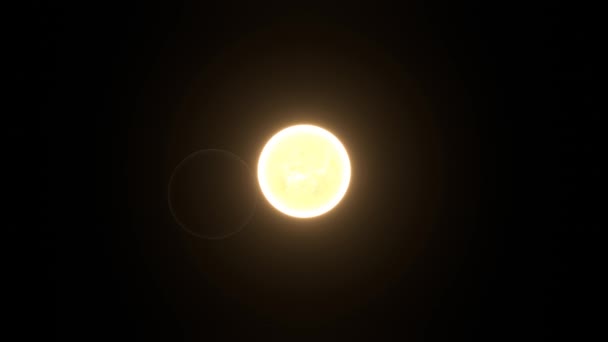 Moon Orbits Sun Solar Eclipse — стоковое видео