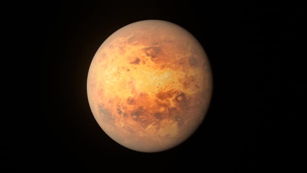 Spinning Planet Venus Beautiful Space Video Footage — 图库视频影像