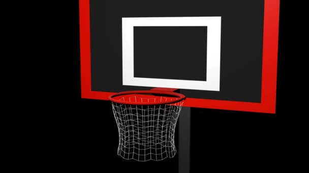 篮球飞进篮筐 — 图库视频影像