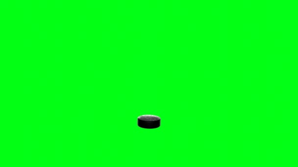 Hockey Pack Flyger Kameran Chromakey Bakgrund Idrottsbegrepp — Stockvideo