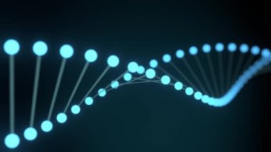 DNA zinciri video görüntüleri. Genetik. Tıbbi ve teknoloji konsepti.