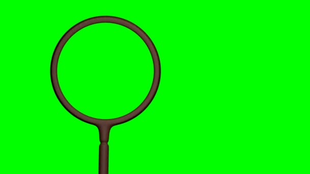 Magnifier Chromakey Background Magnifying Glass Green Screen Zoom — Stock Video