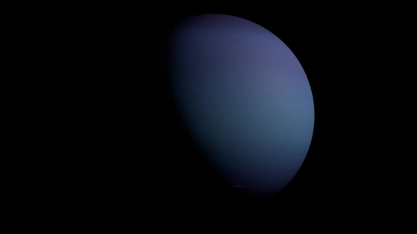 Spinning Planet Neptune Beautiful Space Video Footage — Video Stock
