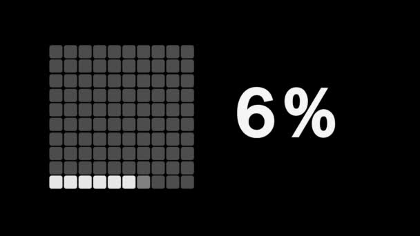 Sztabek Czterdzieści Procent Przesłać Skalę Załadunku Schemat — Wideo stockowe