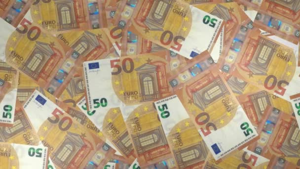 Euro Money Composition Financial Background Many Banknotes Wads Money Business — Stock videók