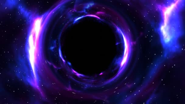 Mooie Zwarte Gat Animatie Een Ineenstorting Ruimte Kosmische Beelden Groot — Stockvideo