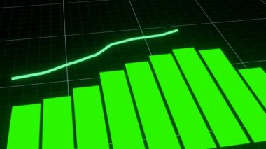 Stock market animated graphic. Stock price chart. Financial and business concept.