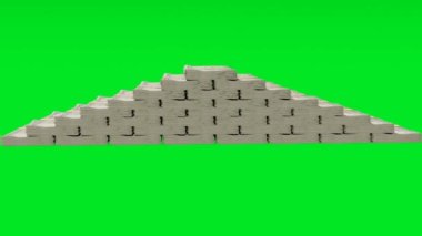 5 US dollar money composition. Financial background. Many banknotes and wads of money. Business or economy concept. Cash.