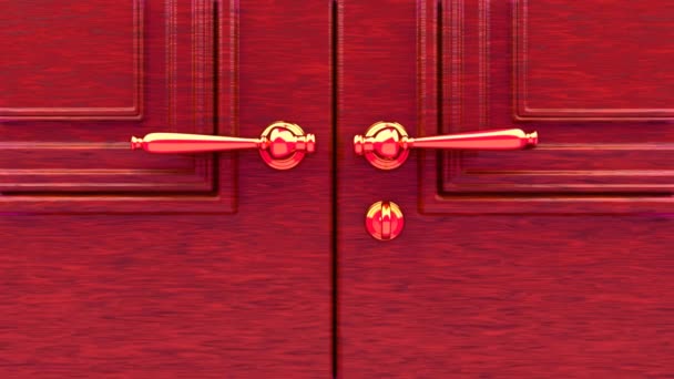 Creative Transition Opening Door Empty Room Chromakey Design Template — Vídeos de Stock