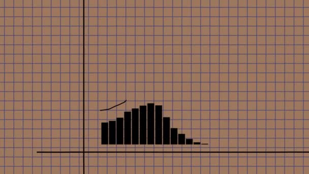 Stock Price Chart Notebook Page Growth Decline Dynamics Creative Financial — Video