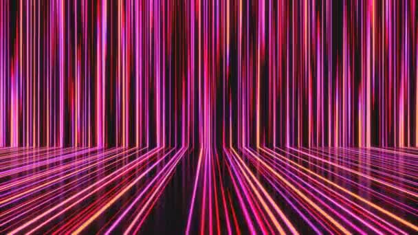 Abstract Neon Background Colorful Neon Rays Glowing Lines — Video