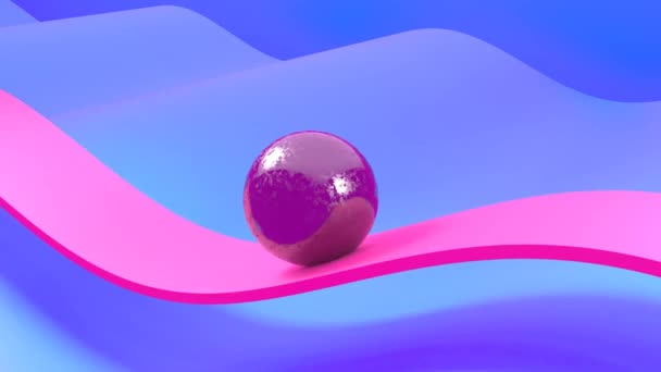 ボールの抽象アニメーション 球の動きだ 静かで滑らかな動き シームレスなループアニメーション — ストック動画