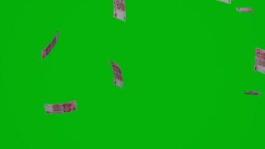 100 Chinese yuan money composition. Financial background. Many banknotes and wads of money. Business or economy concept. Cash.