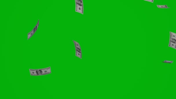 100 Dollar Money Composition Financial Background Many Banknotes Wads Money — Stockvideo