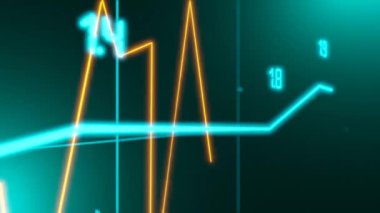 Stock market animated graphic. Stock price chart. Financial and business concept.