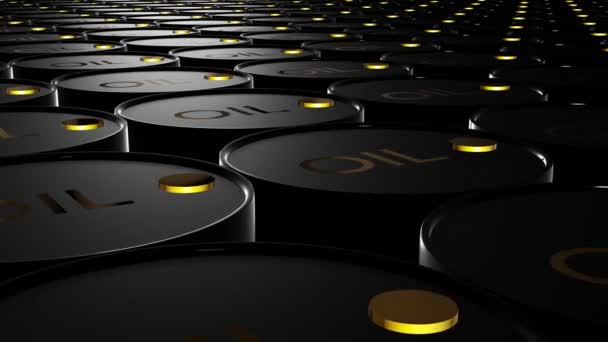 Many Barrels Oil Oil Barrels Fuel Petroleum — Stock video