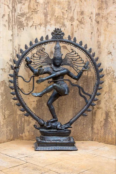 Figura Metallo Shiva Nataraja Signore Della Danza Dio Indù Shiva — Foto Stock